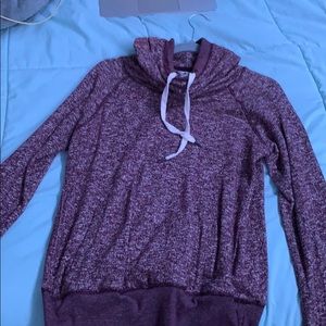 burgundy colored hoodie